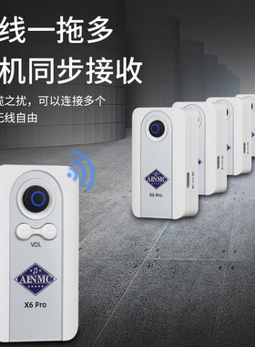 AINMC X6PRO专业无线监听耳机直播声卡舞台演出跳舞耳返腰包设备