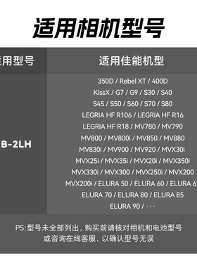 沣标NB-2LH适用佳能单反S60 S70 350D 400D G7 G9 HFR16相机电池