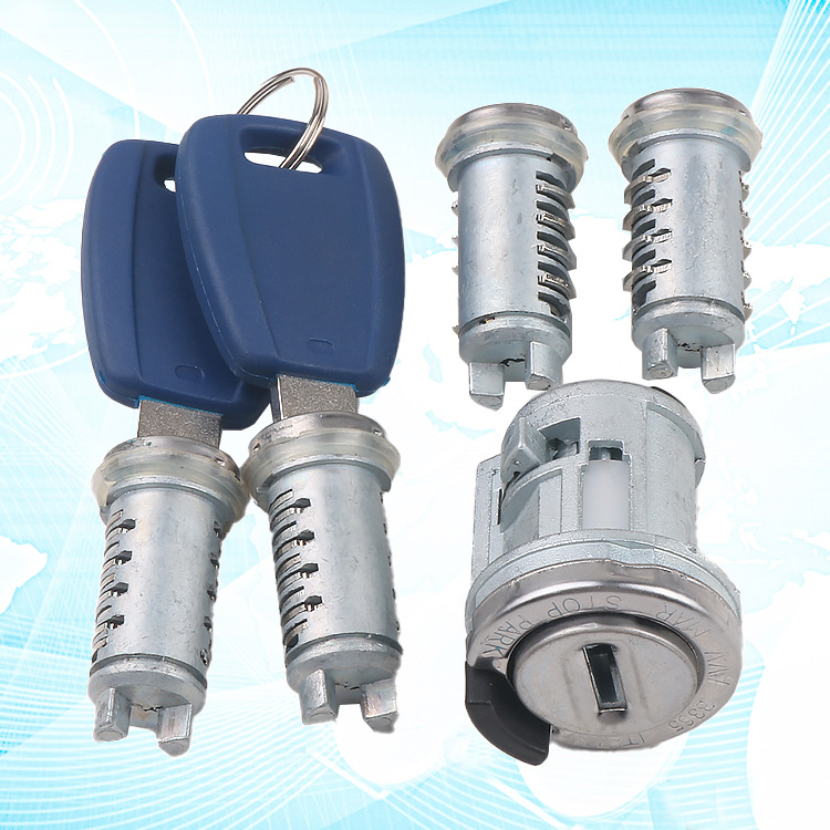 适用于菲亚特立铣钥匙5个锁头全车锁芯汽车点火锁门锁芯全套总成