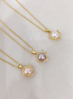 诸暨山下湖天然淡水珍珠吊坠小清新可爱小鱼珍珠吊坠首饰