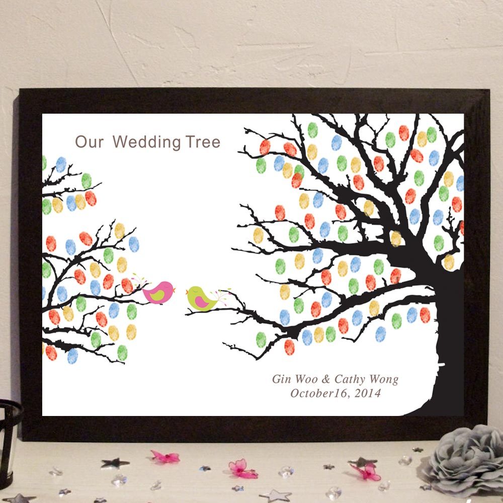 婚礼签到画公司年会团建开业结婚毕业开学周年签名画教师节创意