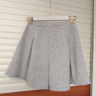 灰色运动短裤 小个子a字短裙 裤 短款 清仓处理 裙女休闲裙裤 45%棉