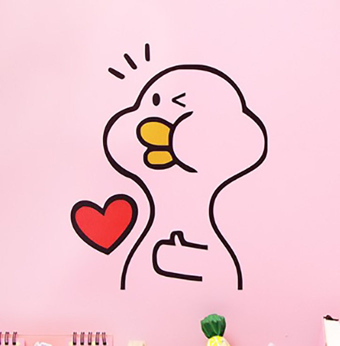 个性网红加油鸭小黄鸭创意家居卫生间马桶空间装饰防水墙贴
