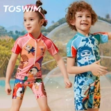 Детский милый быстросохнущий купальник для мальчиков, подходит для подростков, защита от солнца