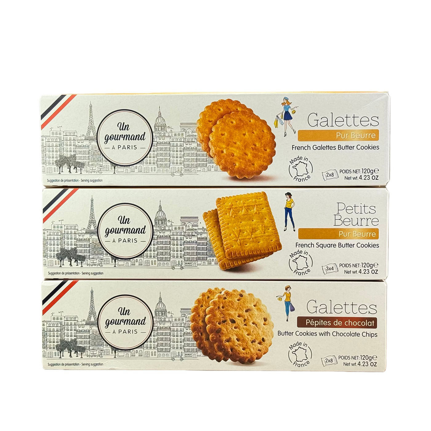 法国原装进口 法格曼巧克力黄油曲奇饼干120g 零食 糕点曲奇点心