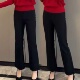 休闲裤 小黑裤 女春秋新款 直筒微喇裤 显瘦百搭高腰九分裤 时尚 小西裤