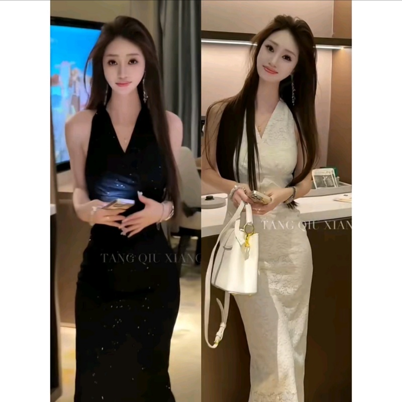 百搭洋气蕾丝无袖修身气质连衣裙