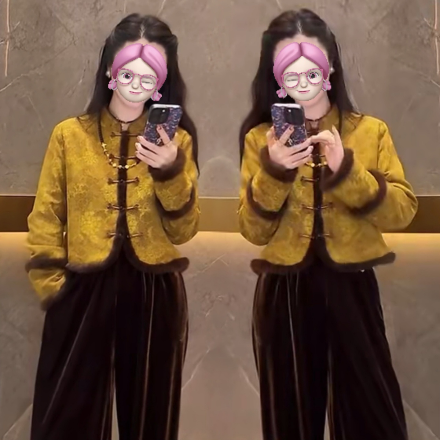 新中式加棉国风提花短外套棉服女