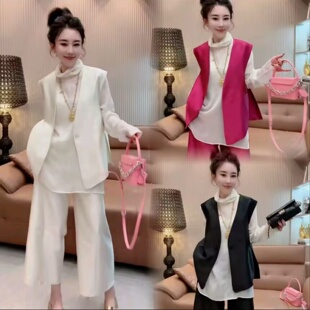 2026春夏季 百搭高级感欧货极简风马甲 裤 子时髦洋气两件套女 时尚