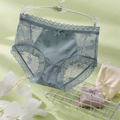 三角短裤 纯棉抗菌冰丝蕾丝大码 2024纯欲无痕 女士性感新款 收腹内裤
