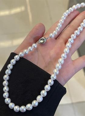 强光淡水巴洛克珍珠S925项链