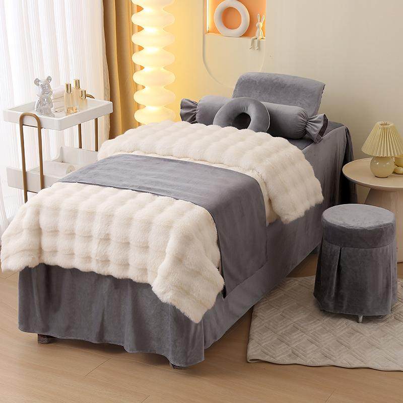 新款美容床四件套高端保暖加厚高端美容院泡泡绒SP会所专用套件,床上用品,床罩,淘宝优惠券,粉丝福利购,淘宝优惠卷
