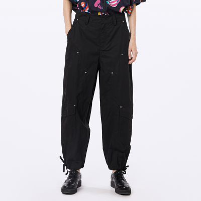 MOVEUP幻走2023夏季新款.FUN系列撞钉工装纯棉设计师休闲直筒裤女