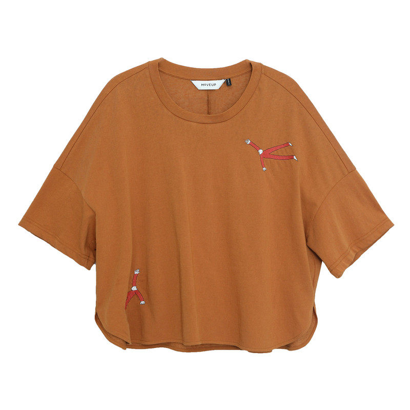 【商场同款】MOVEUP幻走2025夏季新款趣味绣花木耳边粉色短款T恤,女装/女士精品,T恤,淘宝优惠券,粉丝福利购,淘宝优惠卷