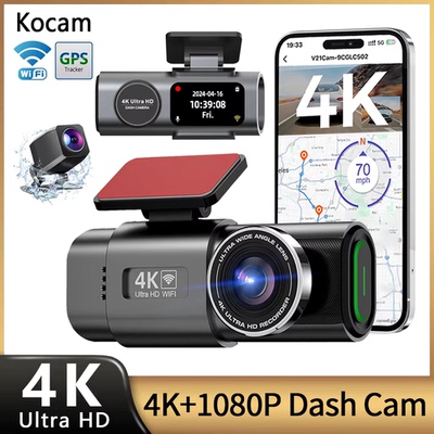 Dash Cam 4K UHD Recording Car DVR Night Vision GPS WiFi 24H