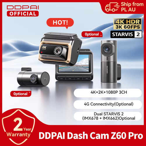 DDPAI Z60Pro Dash Cam GPS Tracking Car DVR行车记录仪器3镜头