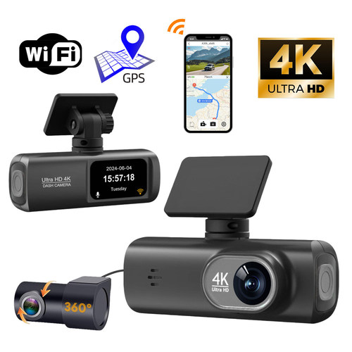 4K高清行车记录仪双镜头停车监控