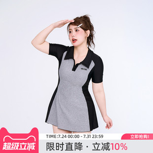 泳衣女士2025新款 agliondy大码 高级感度假胖mm微胖女孩遮肉显瘦