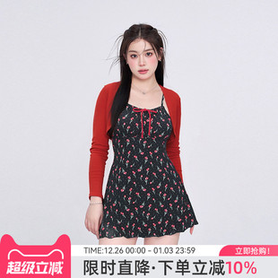 agliondy大码 连体 泳衣女泡温泉成人显瘦胖mm遮肉高级感2025新款