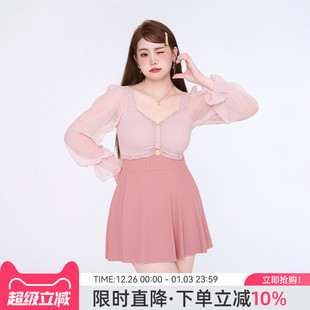 胖mm泳衣 显瘦微胖女孩遮肉度假2025新款 agliondy大码 温泉泳衣女款