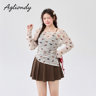 agliondy大码泳衣女胖mm遮肉显瘦2026新款微胖高级绝美泡温泉泳衣