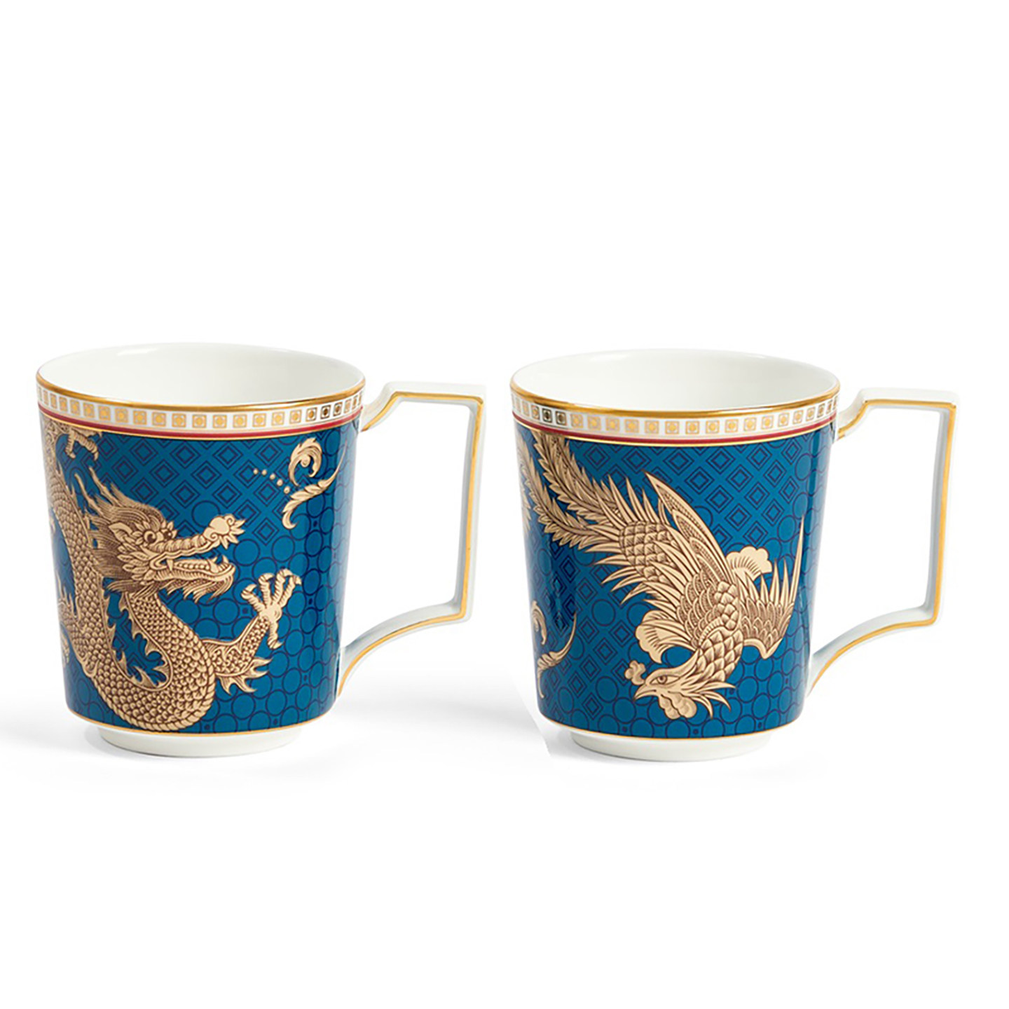 WEDGWOOD东方传奇龙凤马克杯骨瓷精致家用水杯对杯情侣结婚礼物
