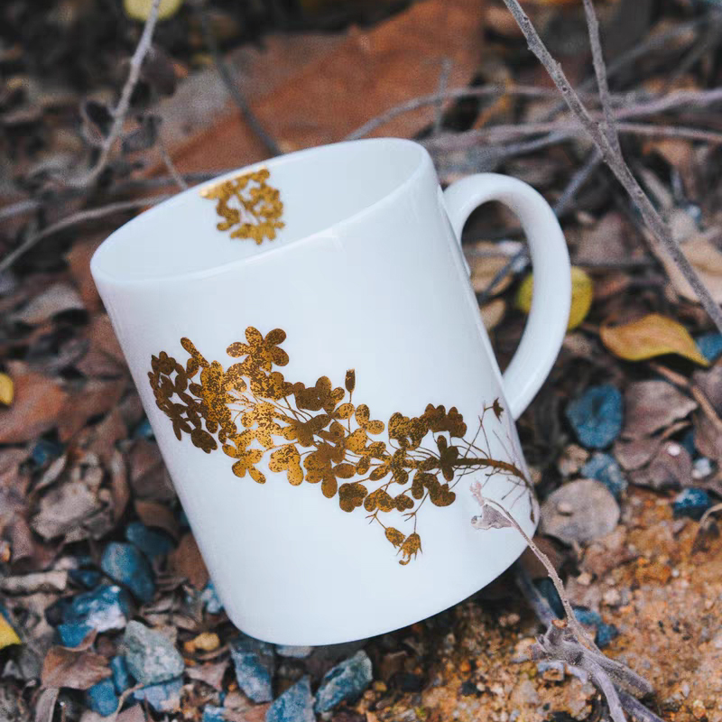 WEDGWOOD王薇薇VeraWang灿金花园骨瓷马克杯咖啡杯茶杯家用水杯子 餐饮具 马克杯 原图主图