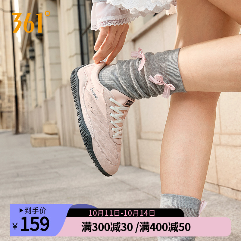 张艺凡同款扁扁鞋361运动鞋T头鞋女秋季新款薄底休闲板鞋德训鞋