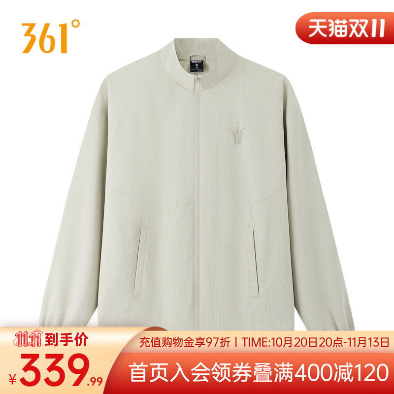 361°运动装2026秋季新款单风衣男子常规舒适上衣