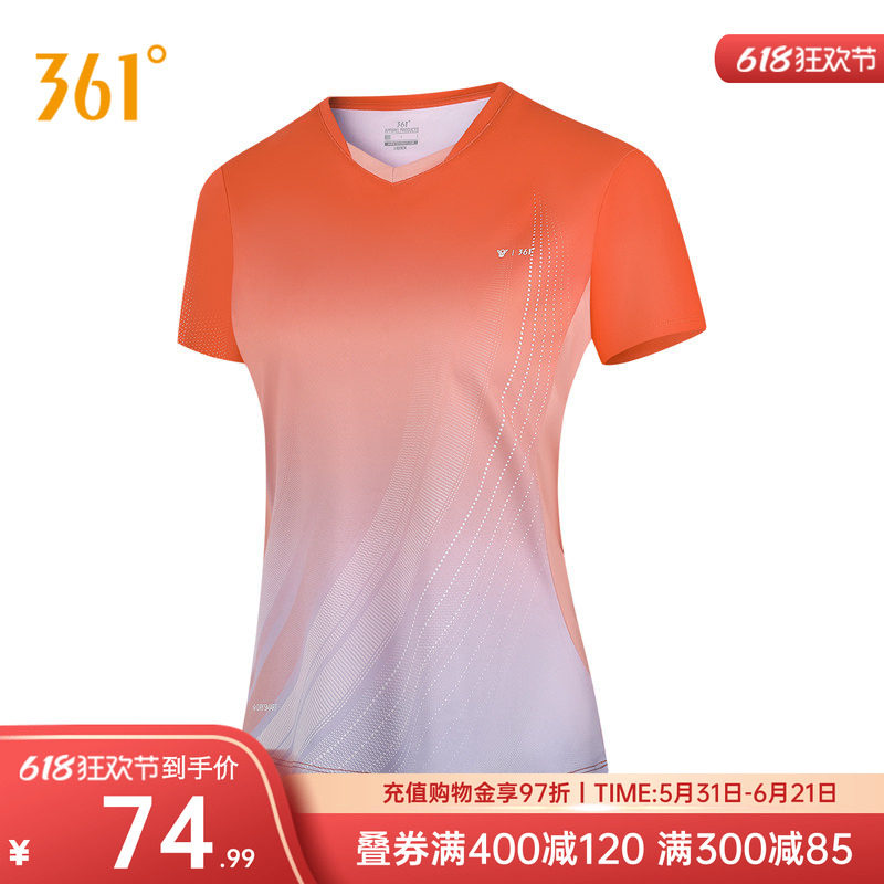 361羽毛球服速干透气V领女