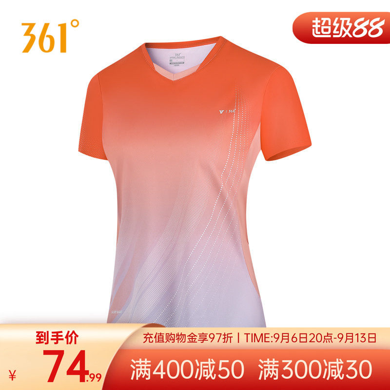361羽毛球服速干透气V领女