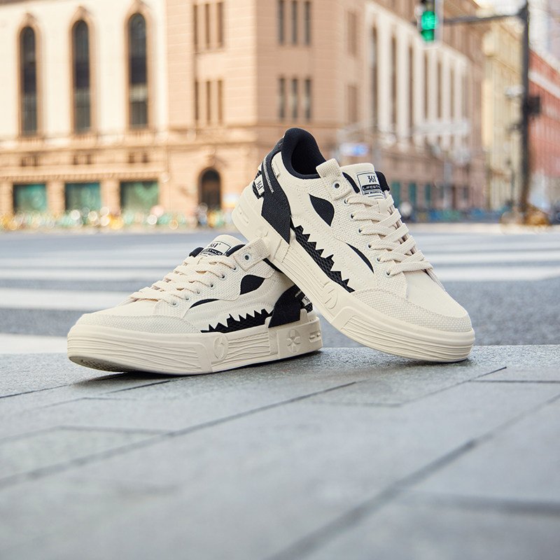 鲨鱼鞋361男鞋运动鞋2026春季新款鞋子休闲鞋百搭帆布鞋透气板鞋