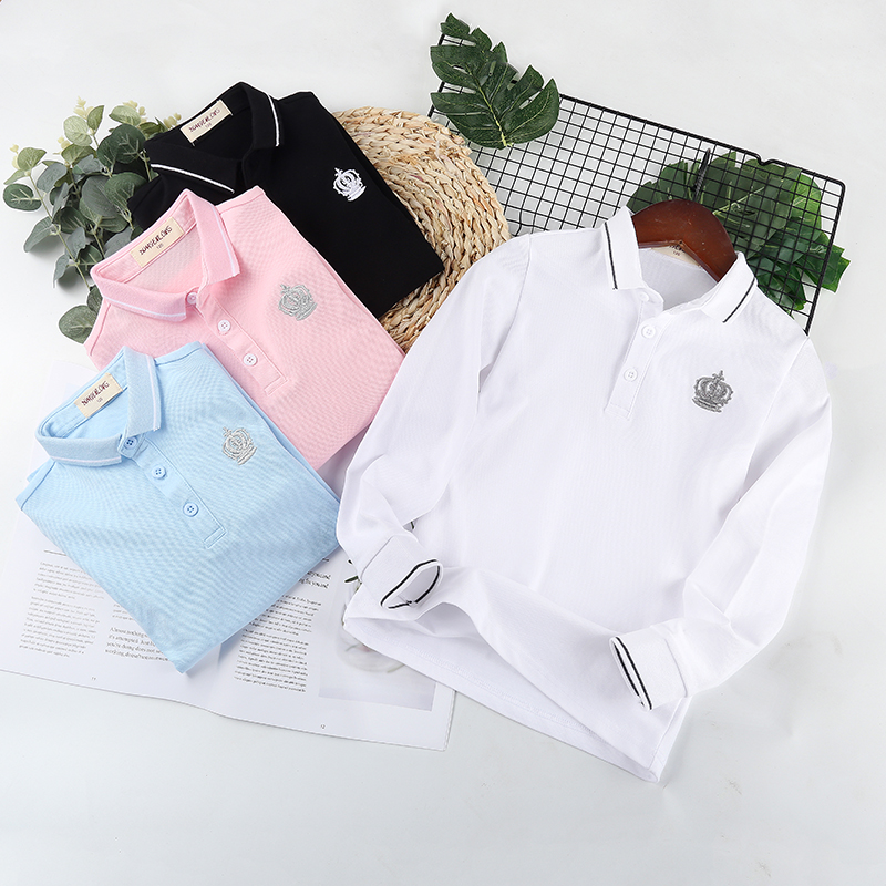 男童长袖t恤纯棉2021POLO衫T恤衫
