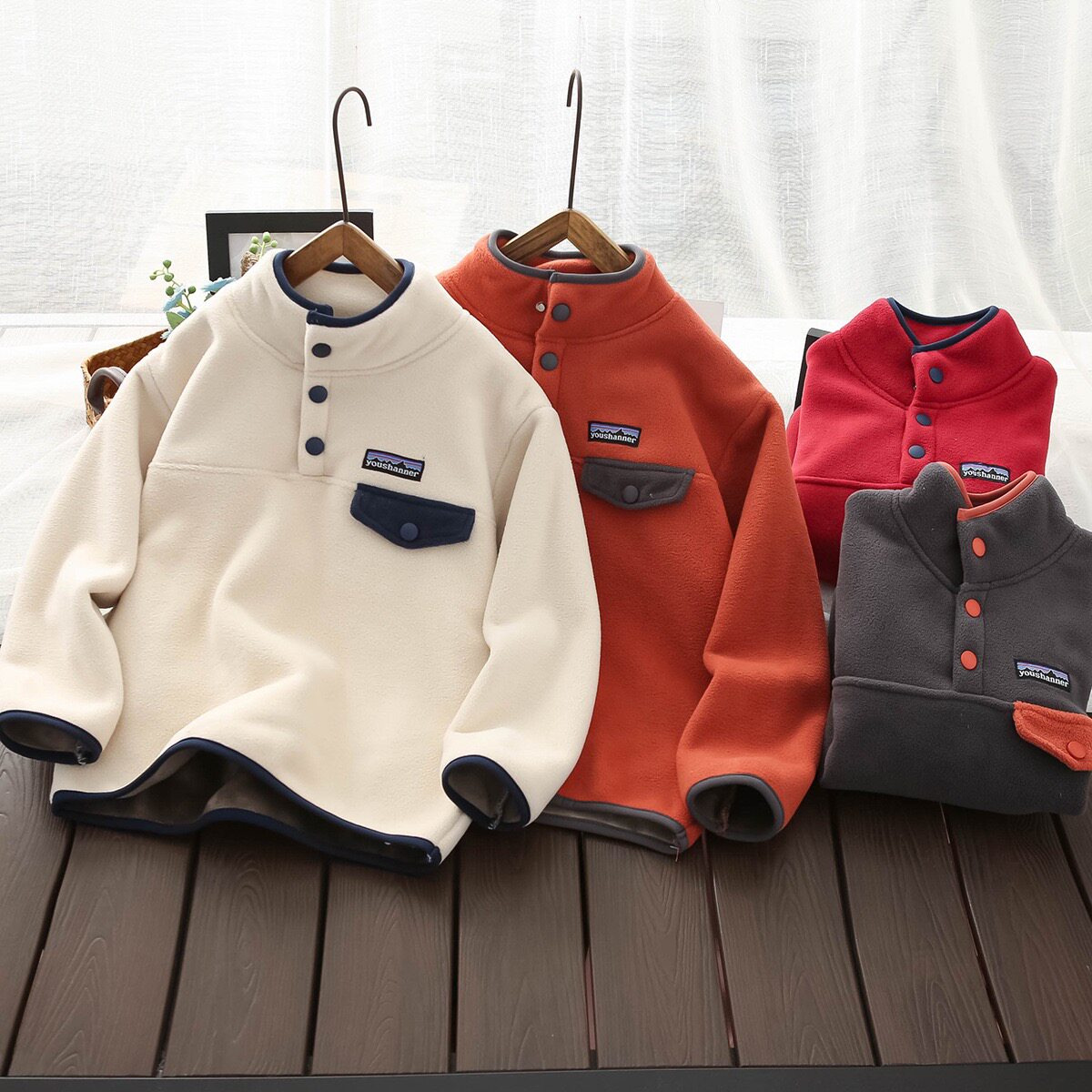 时尚冬装男童摇粒绒卫衣