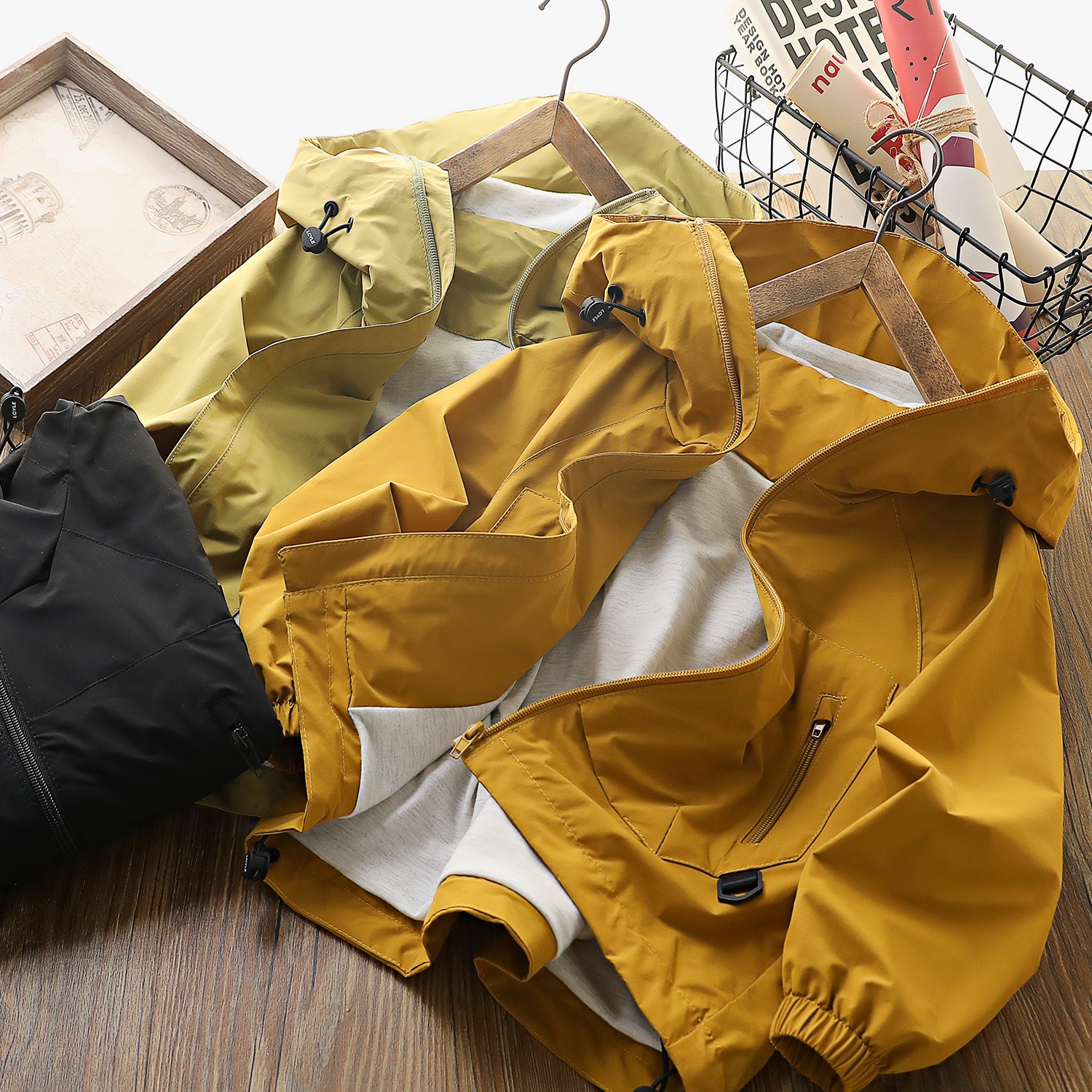 儿童装连帽夹克冲锋衣外套