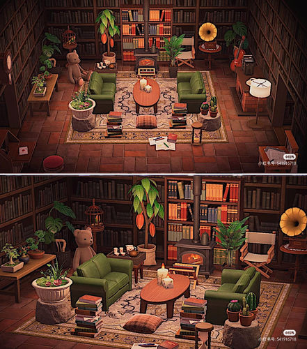 154动物森友会动森室内家具全套绿植书房动物之森岛屿设计东森