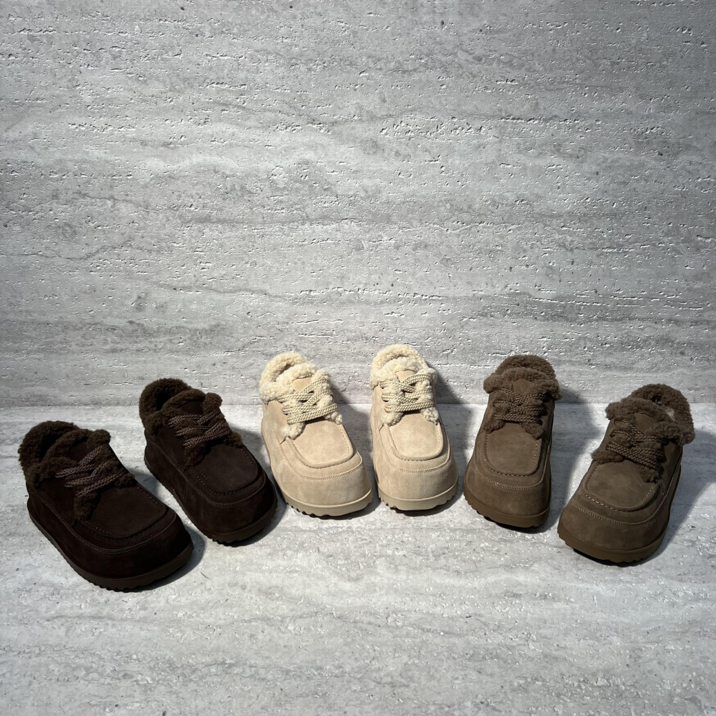 内增高系带磨砂皮加绒棉鞋勃肯鞋