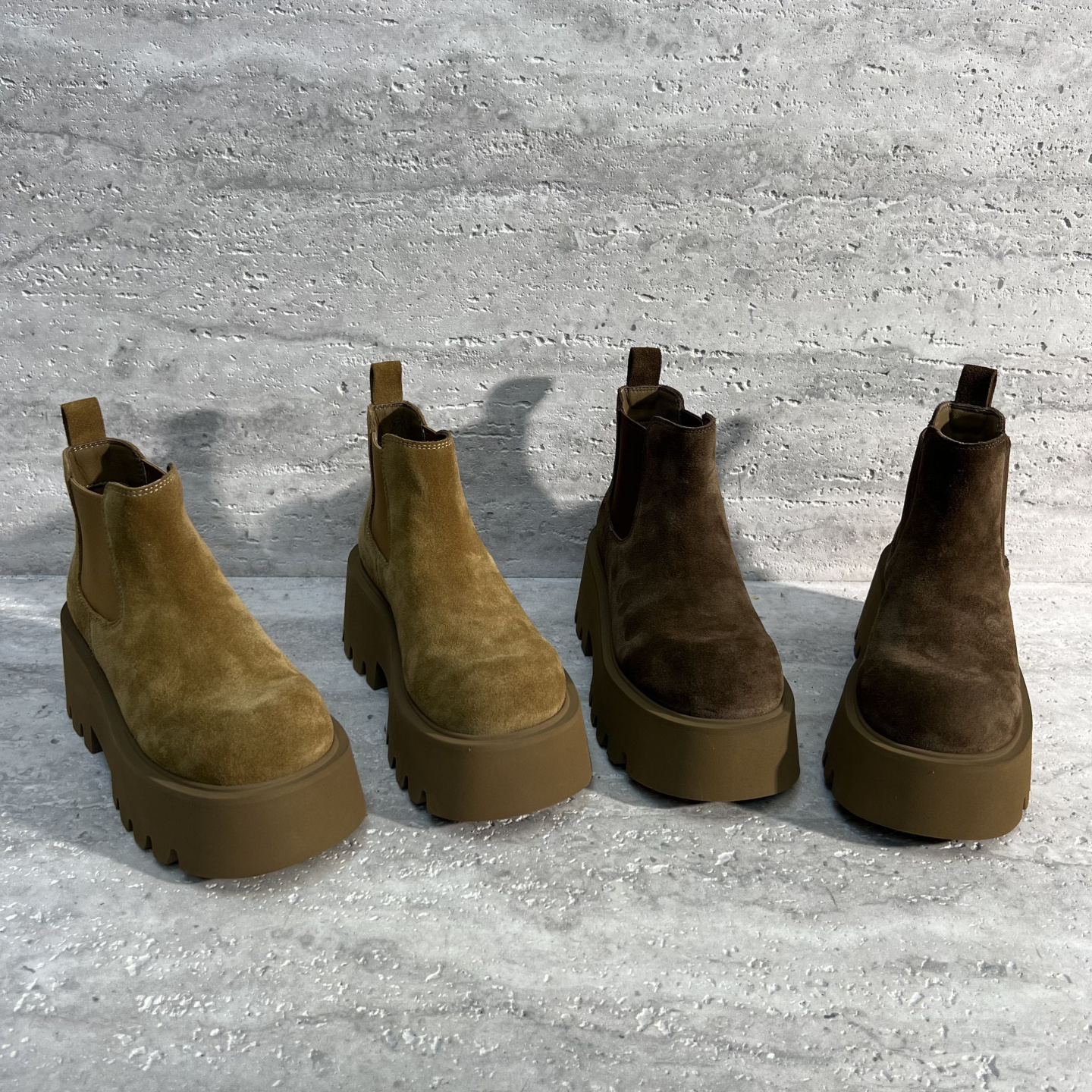 粗跟厚底套筒切尔西靴马丁靴短靴