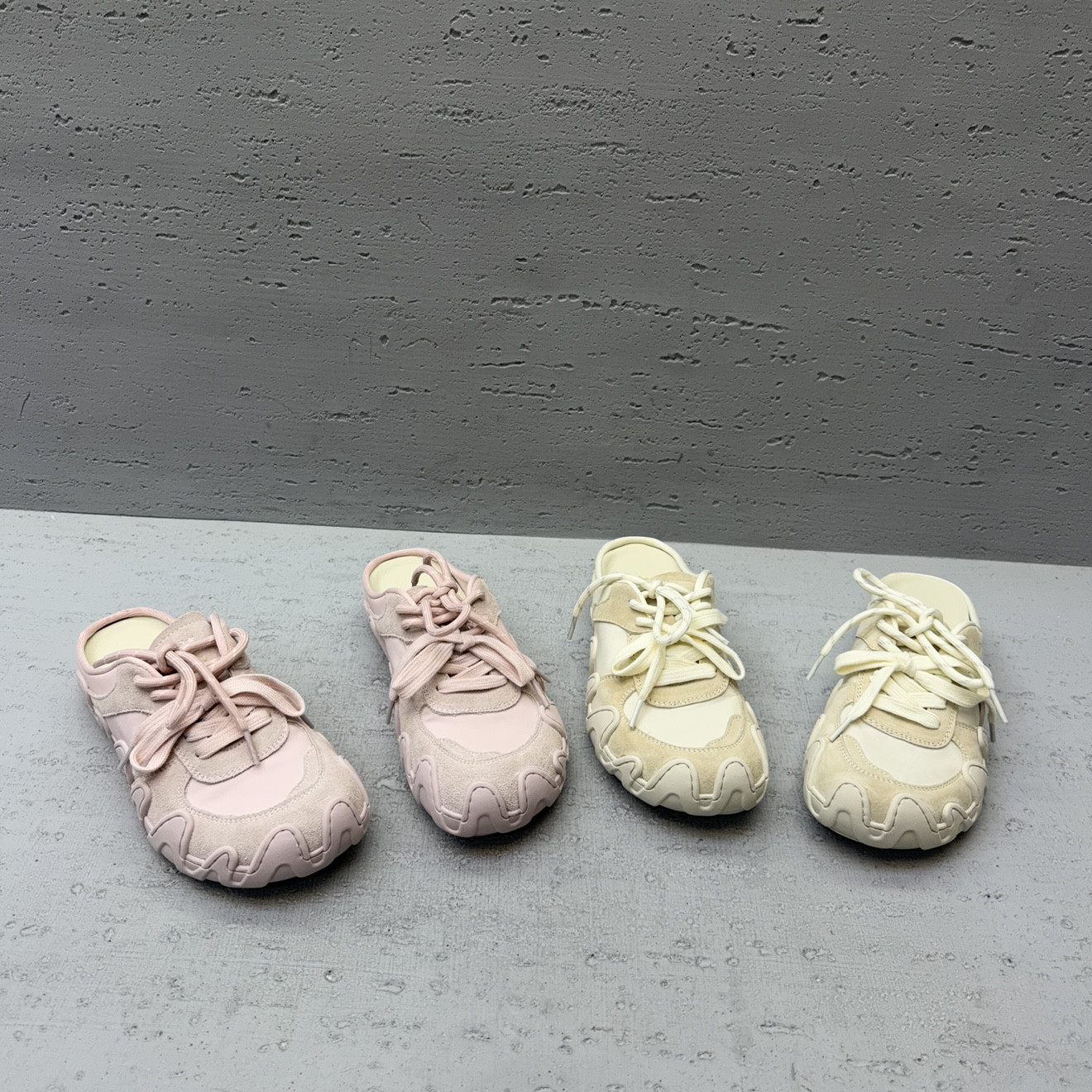 欧洲站女鞋2026春夏新款真皮休闲风系带包头拖鞋厚底外穿半拖鞋潮