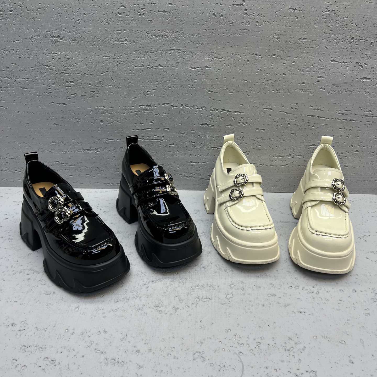 厚底轻便皮带扣乐福鞋时尚单鞋女