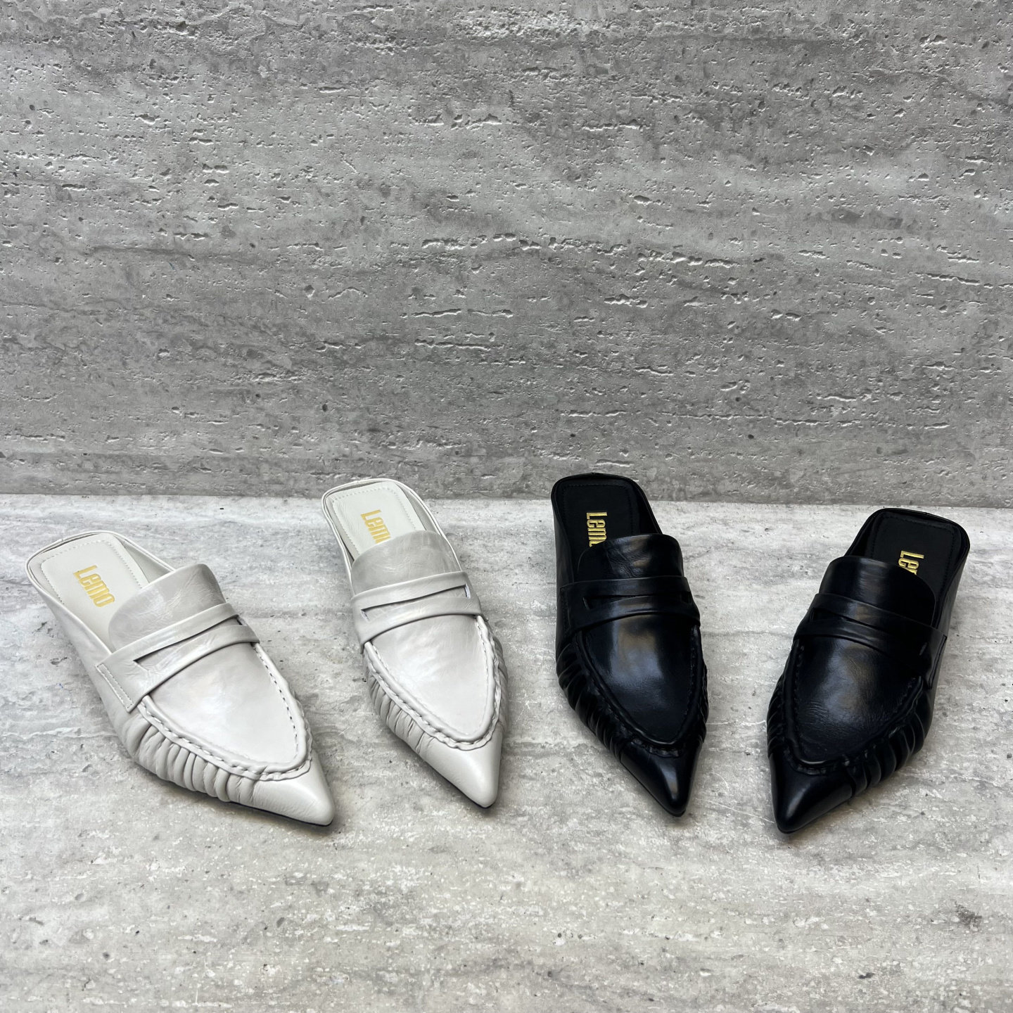 欧洲站女鞋2026春季新款欧货真皮尖头细跟高跟鞋包头外出半拖拖鞋