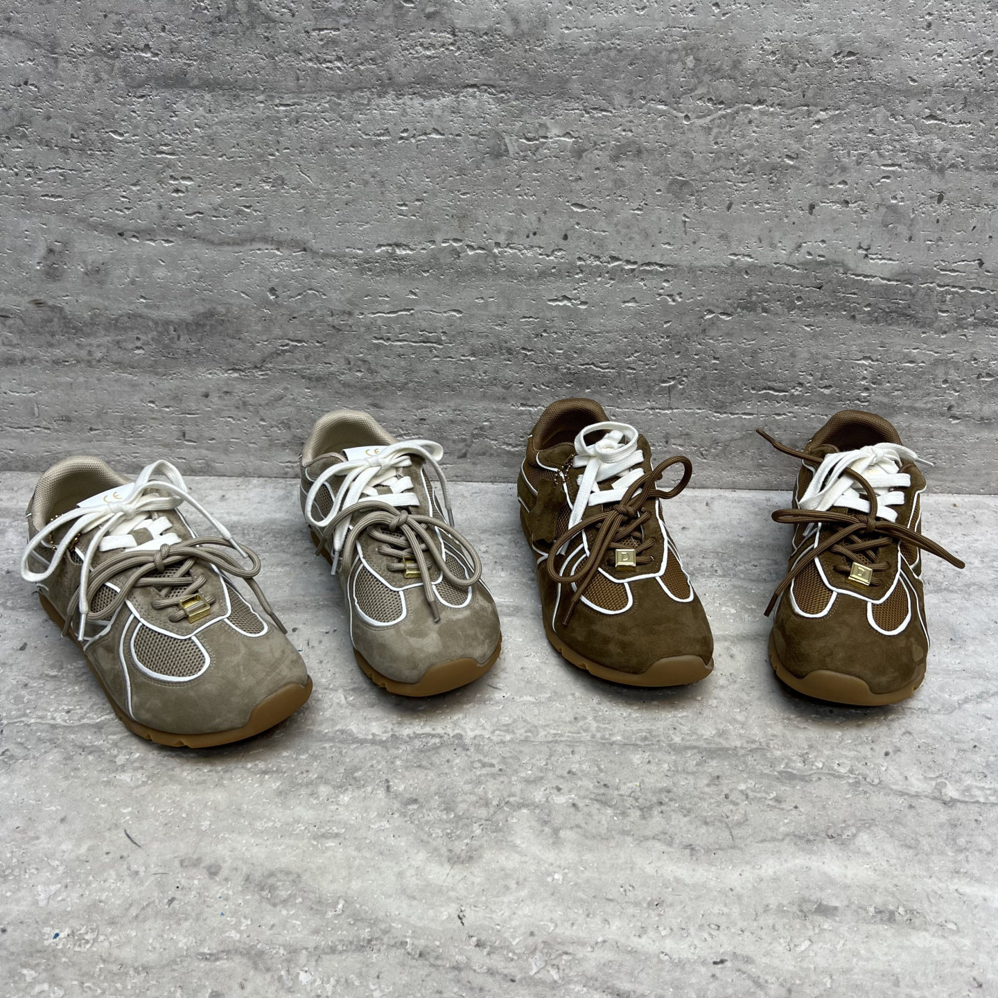 欧洲站女鞋2026春季新欧货真皮网面平底系带拼色休闲运动鞋德训鞋,女鞋,老爹鞋,淘宝优惠券,粉丝福利购,淘宝优惠卷