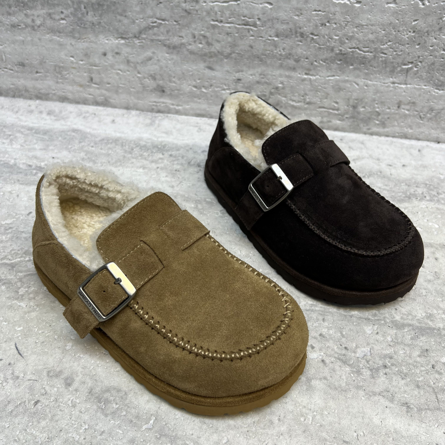 搭扣羊羔毛加绒保暖勃肯鞋棉鞋女