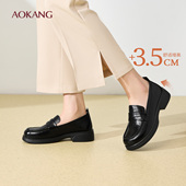 女鞋 2026春季 新款 奥康 超高跟乐福鞋 英伦通勤粗跟圆头门店发货