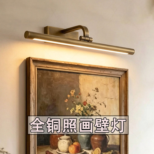全铜照画壁灯法式复古客厅挂画灯