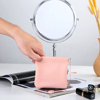 Розовый, маленький, кожаный, воловья кожа