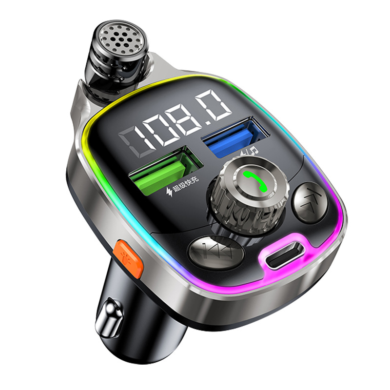 车载MP3蓝牙播放器X26降噪麦克风多功能听歌通话导航车载充电器