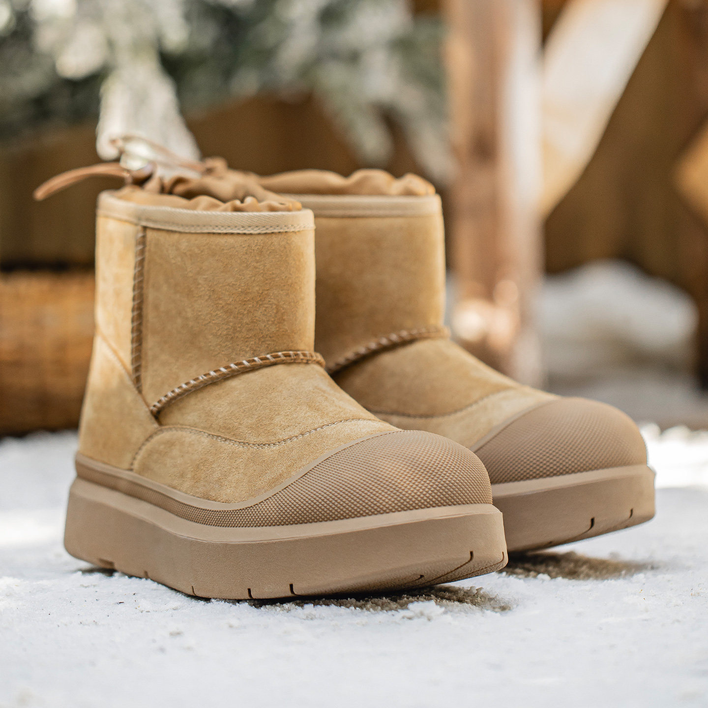 MRA雪地靴加绒加厚防寒保暖棉鞋