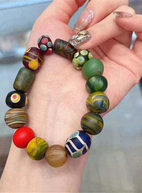 原创老琉璃手链小红书同款手串礼物送女友闺蜜 随机发 存在瑕疵