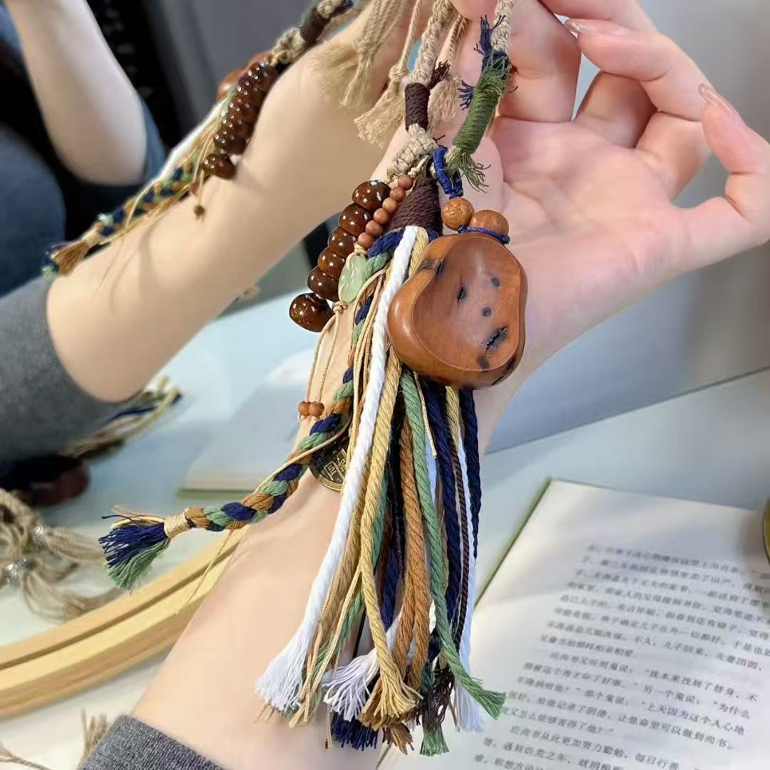 雷击木压扁葫芦包挂 搭配紫金鼠金饭碗 芭比檀 无齿金刚 山鬼花钱